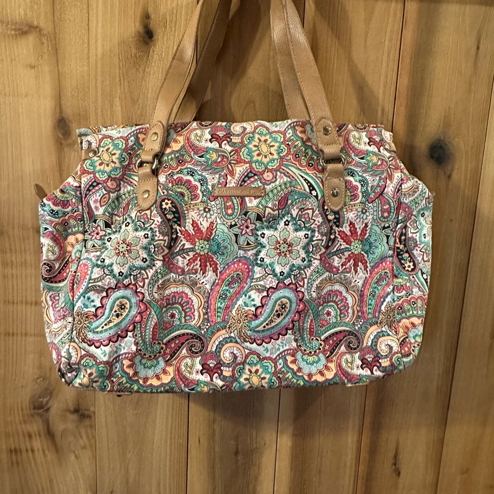 Caribbean Joe Multicolor Paisley Tote